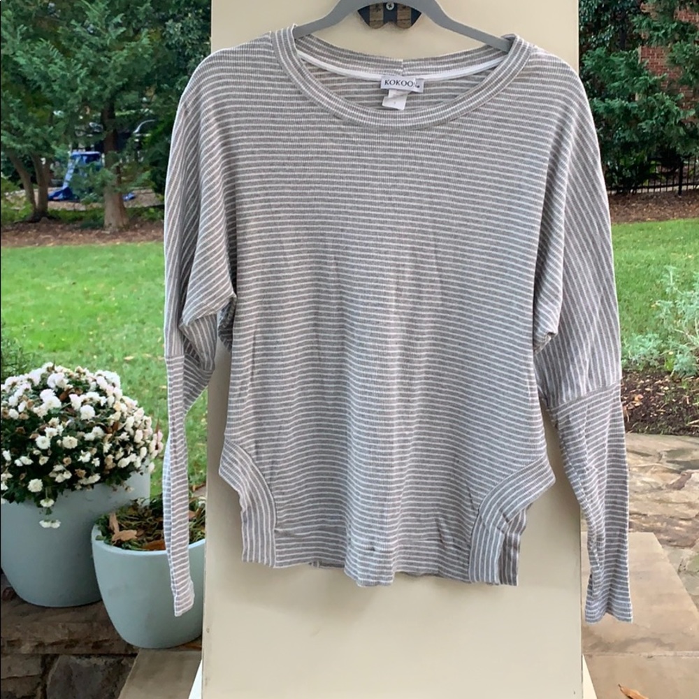 Kokoon grey/white stripe pullover
